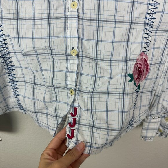 3J Workshop Johnny Was Embroidered Western Long Sleeve Button Up Shirt XS - Picture 4 of 13